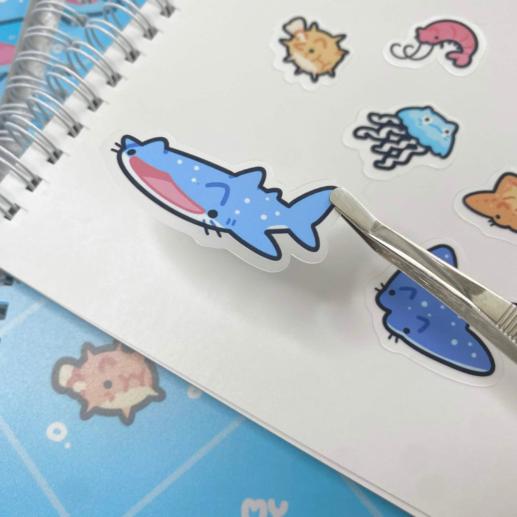 〖 Cat Fish〗Sea Critters Reusable Sticker Book