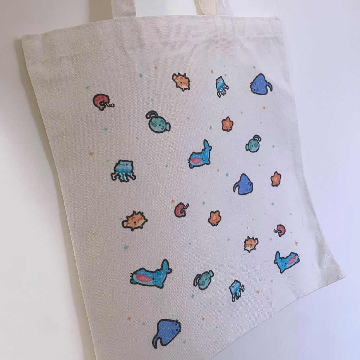 〖 Cat Fish 〗Sea Critters Tote Bag
