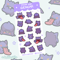 〖 Pokemon 〗Gengar Sticker Sheet