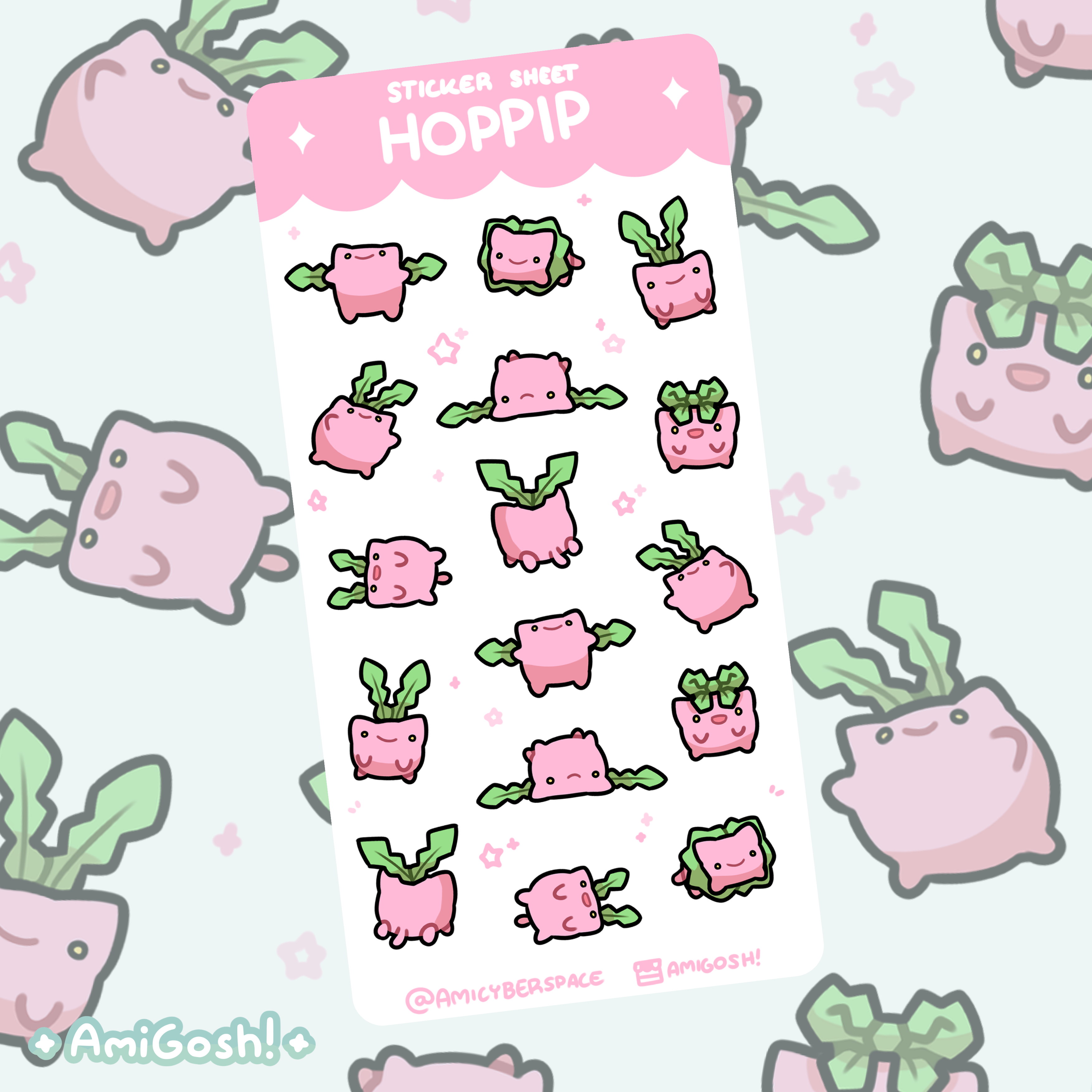 〖 Pokemon 〗Hoppip Sticker Sheet