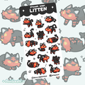 〖 Pokemon 〗Litten Sticker Sheet