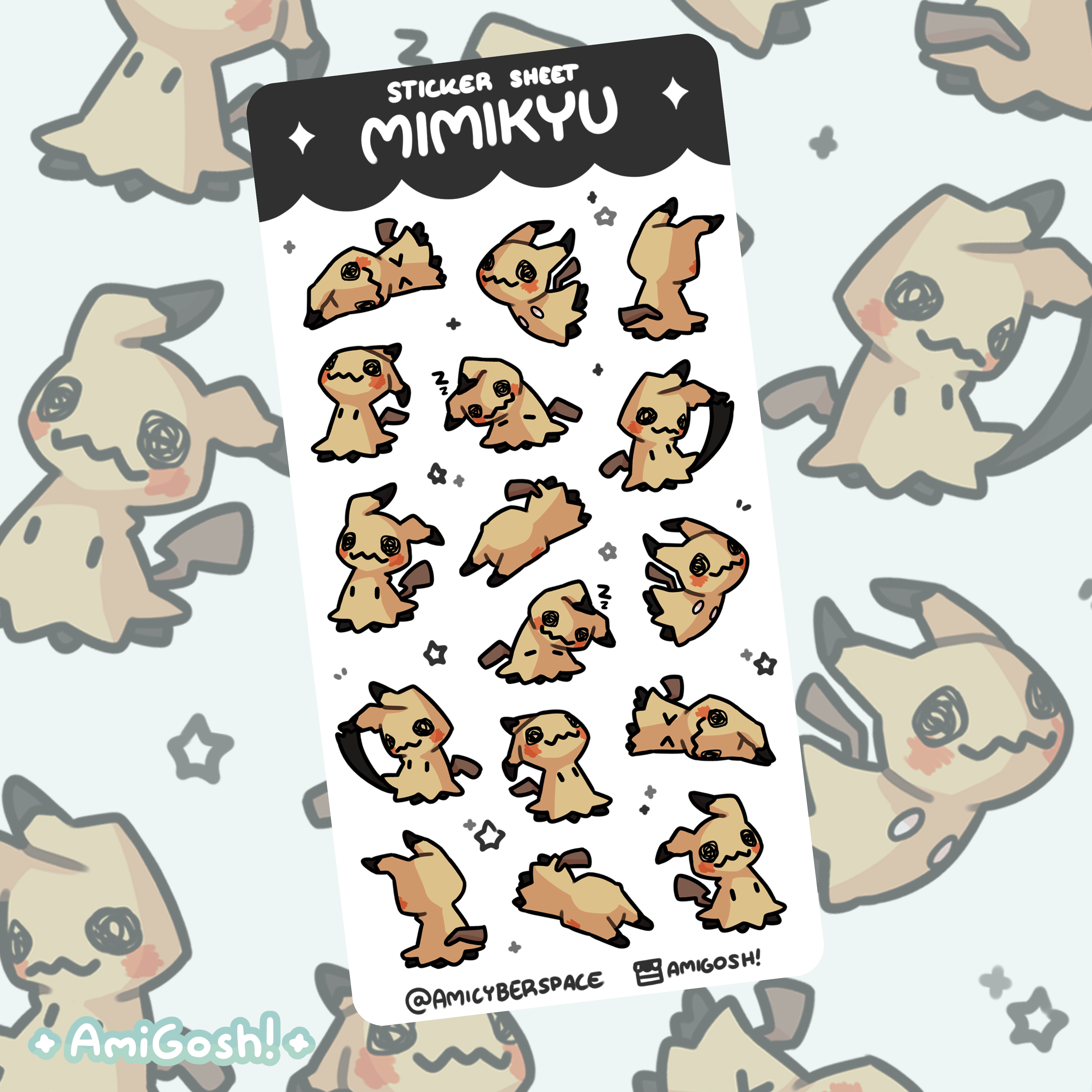 〖 Pokemon 〗Mimikyu Sticker Sheet