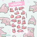 〖 Pokemon 〗Slowpoke Sticker Sheet
