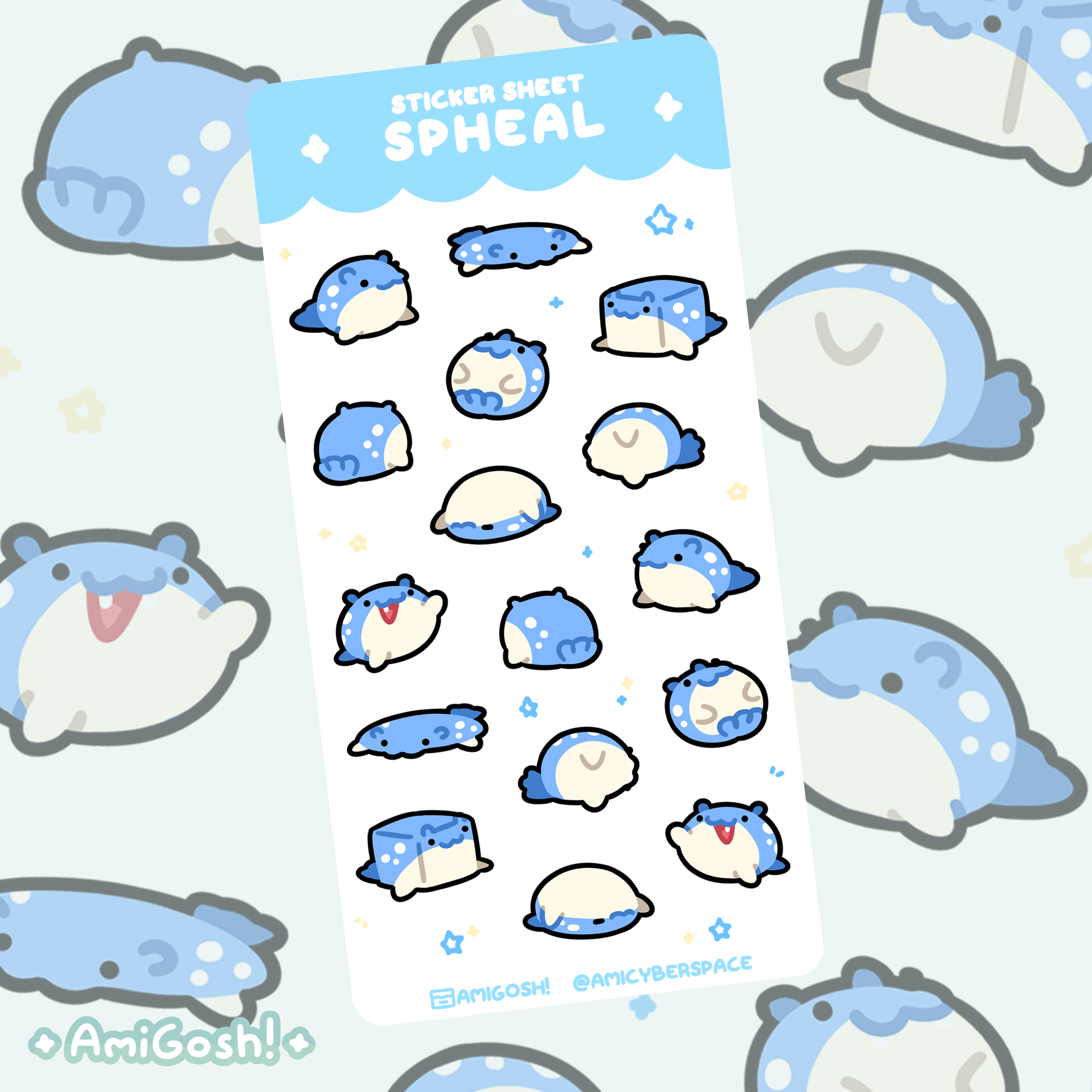 〖 Pokemon 〗Spheal Sticker Sheet