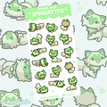 〖 Pokemon 〗Sprigatito Sticker Sheet