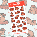 〖 Pokemon 〗Vulpix Sticker Sheet
