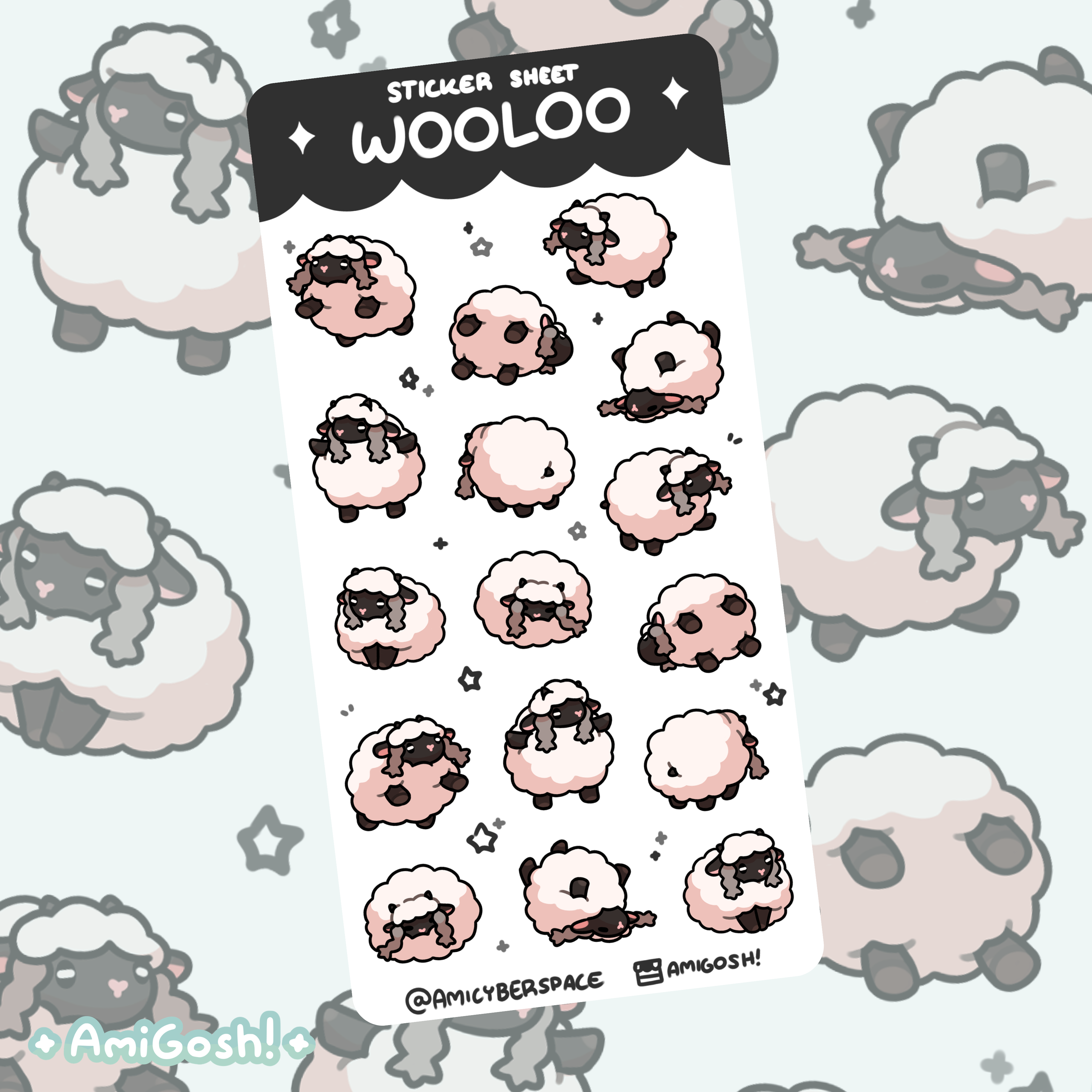 〖 Pokemon 〗Wooloo Sticker Sheet