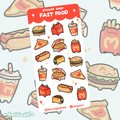 〖 Fast Food Cats 〗Sticker Sheet