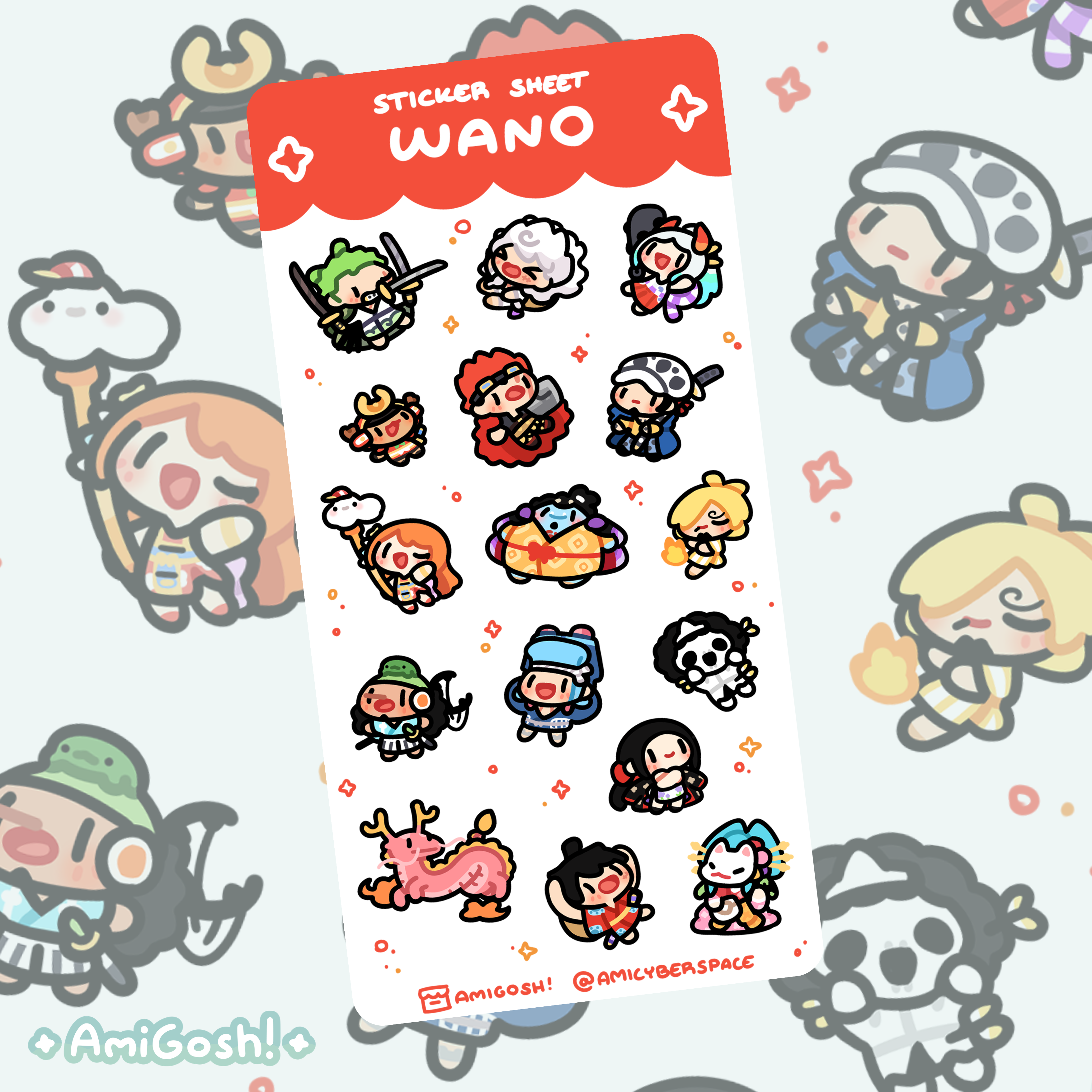〖 One Piece 〗Wano Sticker Sheet