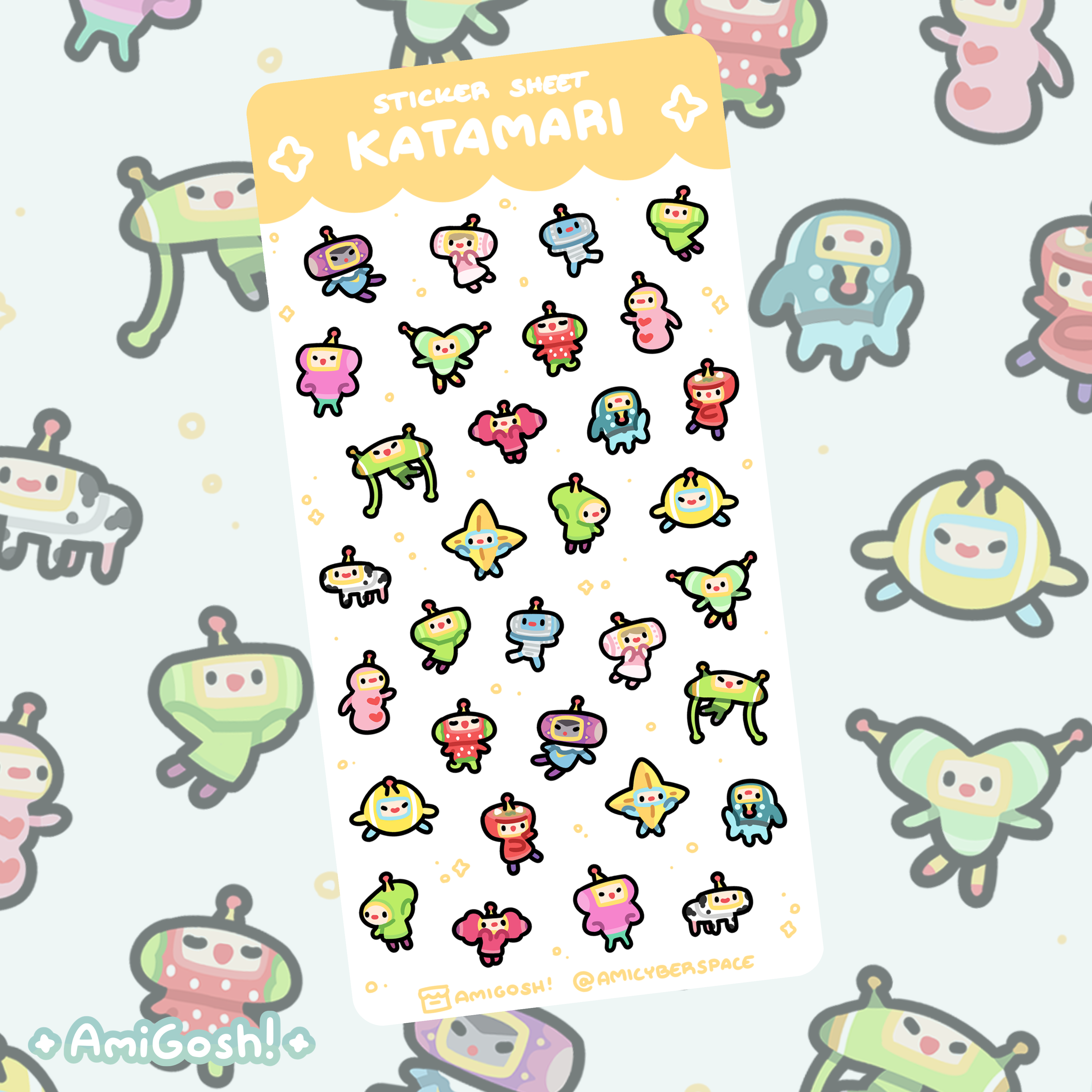 〖 Katamari 〗Katamari Sticker Sheet