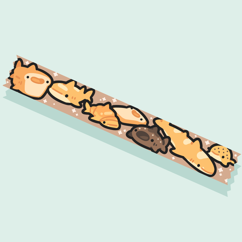 〖 Bread Sharks 〗Washi Tape
