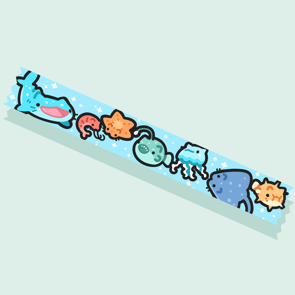 〖 Cat Fish 〗Washi Tape