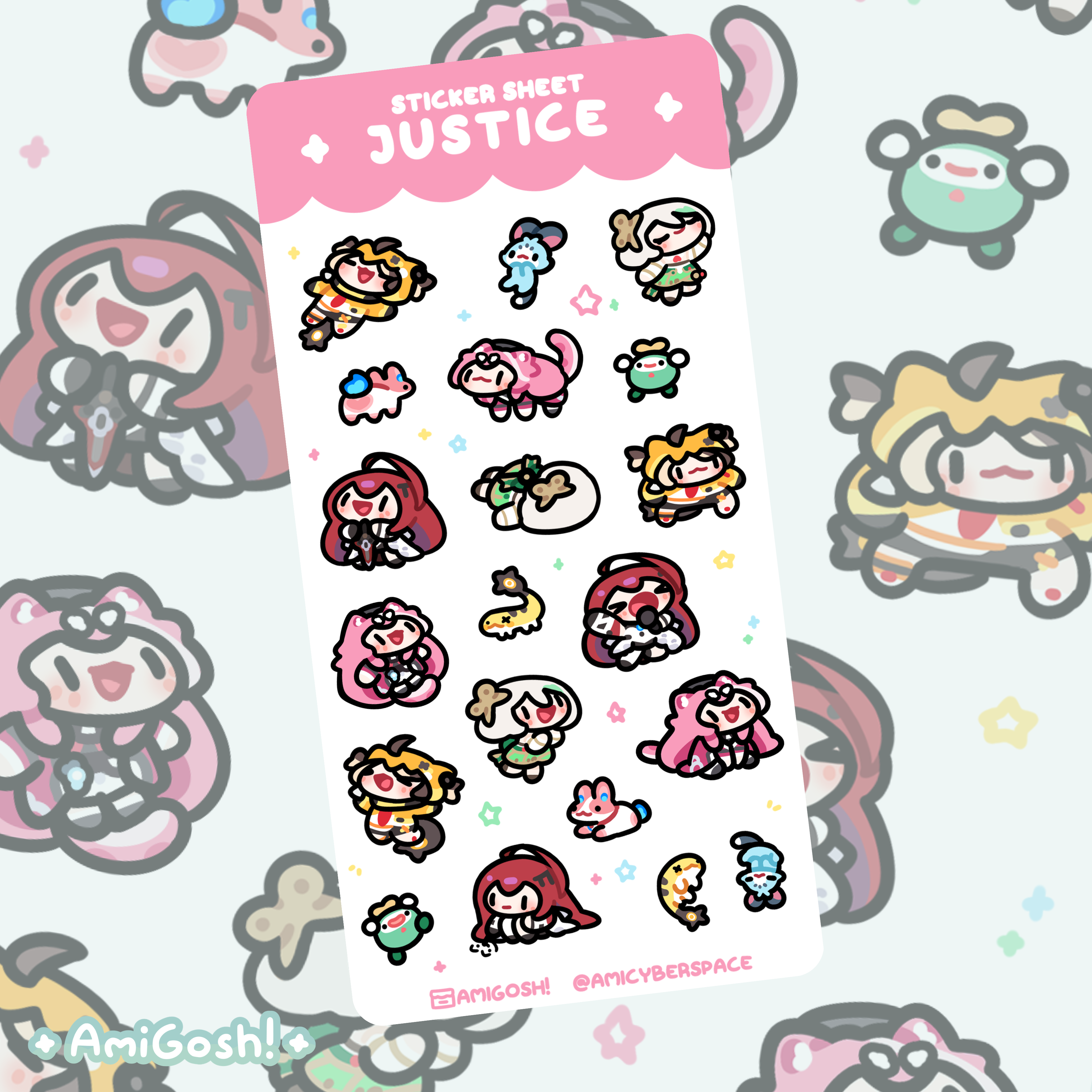 〖 Hololive EN 〗Justice Sticker Sheet