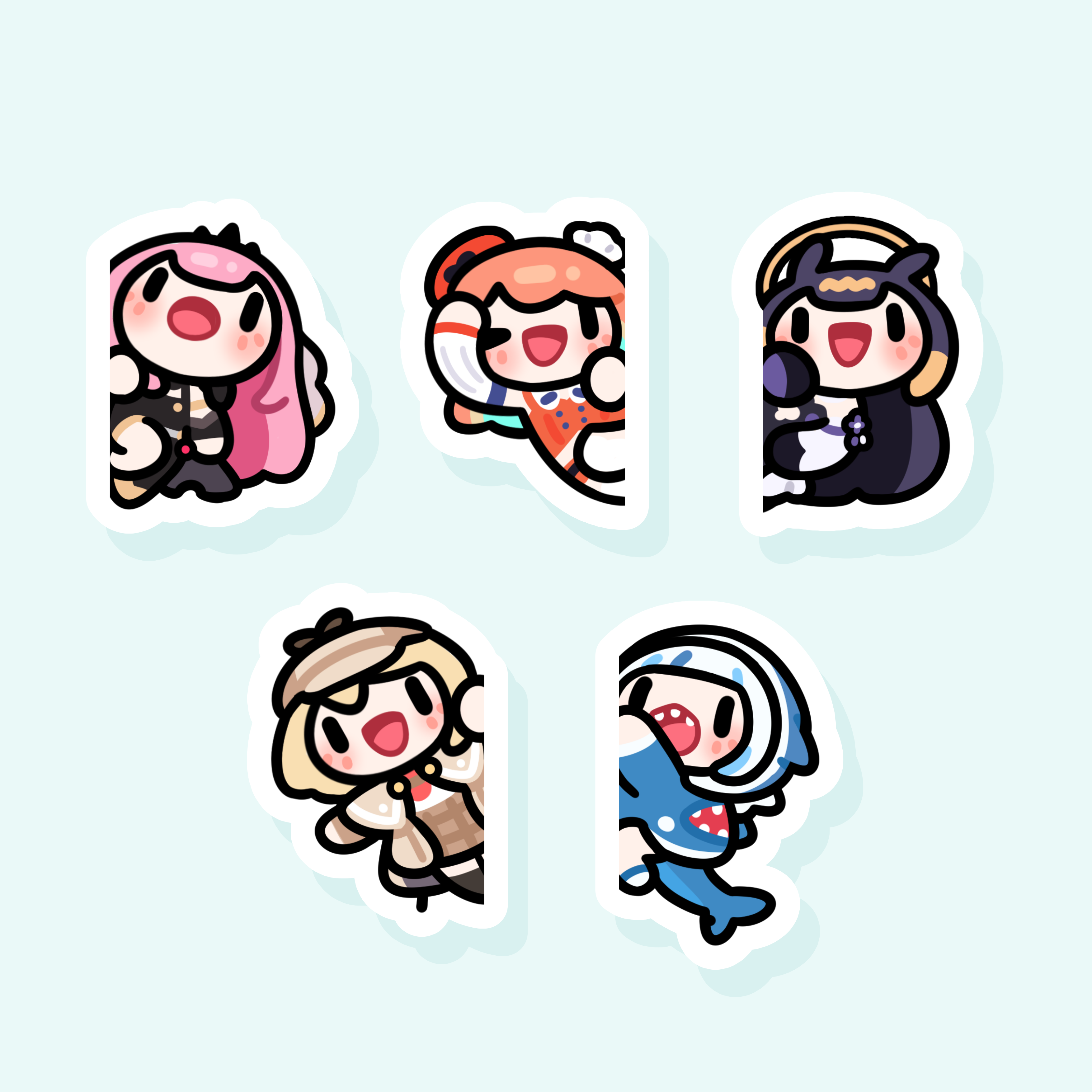 〖 Hololive EN 〗Myth Peeker Magnets