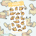 〖 Pokemon 〗Pikachu Sticker Sheet
